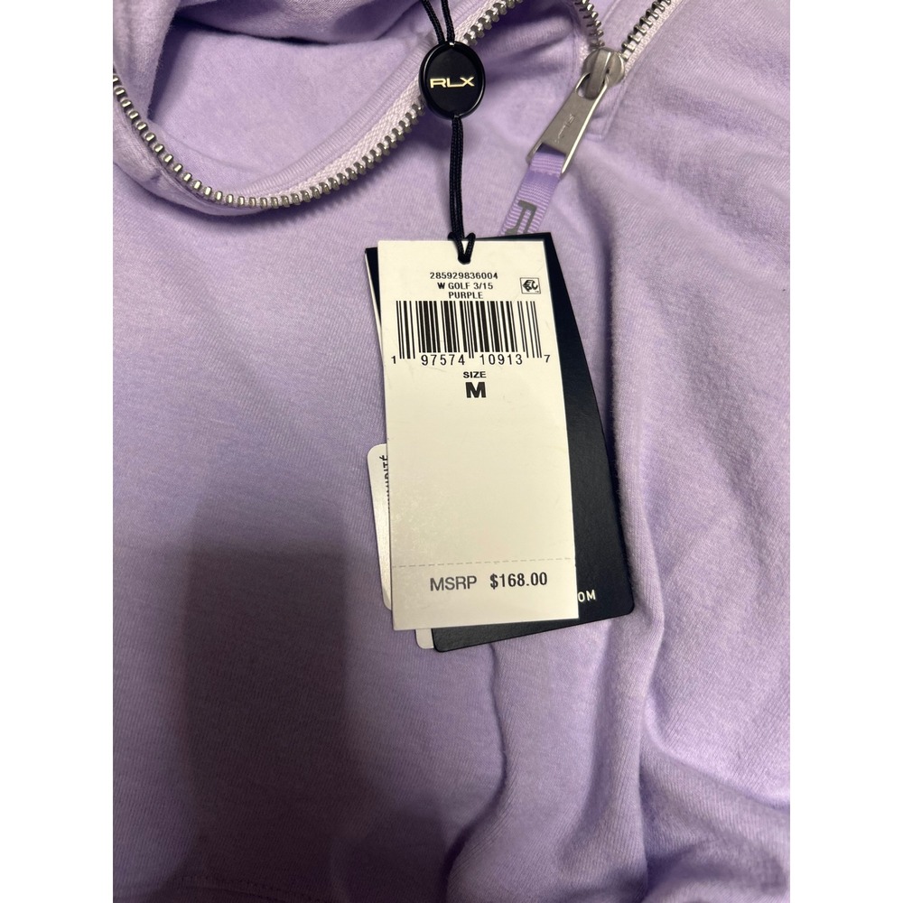 RLX Ralph Lauren Womens Golf 3/4 Zip Pullover Acrylic Blend Medium Purple - Picture 3 of 7